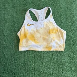 Nike Pro Elite Track & Field Crop Top Women Lrg Made In USA Gold FD5882-711
